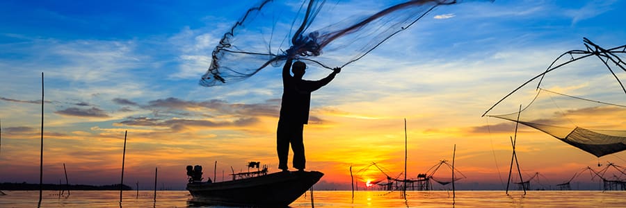 See the famous fisherman on a Chindwin River Cruise