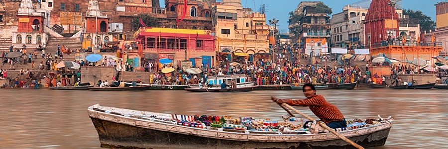 Visit the famed sites of on a Ganges River Cruise tour
