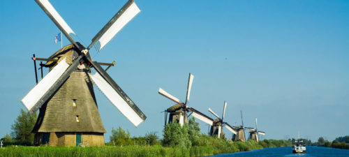See the famed tulip fields and windmills of Kinderdijk Holland