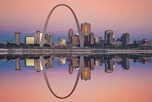 Sail the Mississippi River past the famous St. Louis Arch