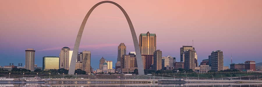 Sail the Mississippi River past the famous St. Louis Arch