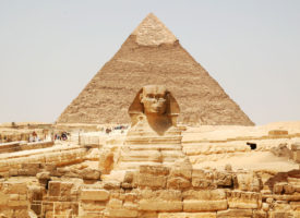Nile-Sphinx-on-the-Giza-Pyramid-Cairo-Egypt Visit the famous pyramids and Sphinx of Giza on your Nile River adventure