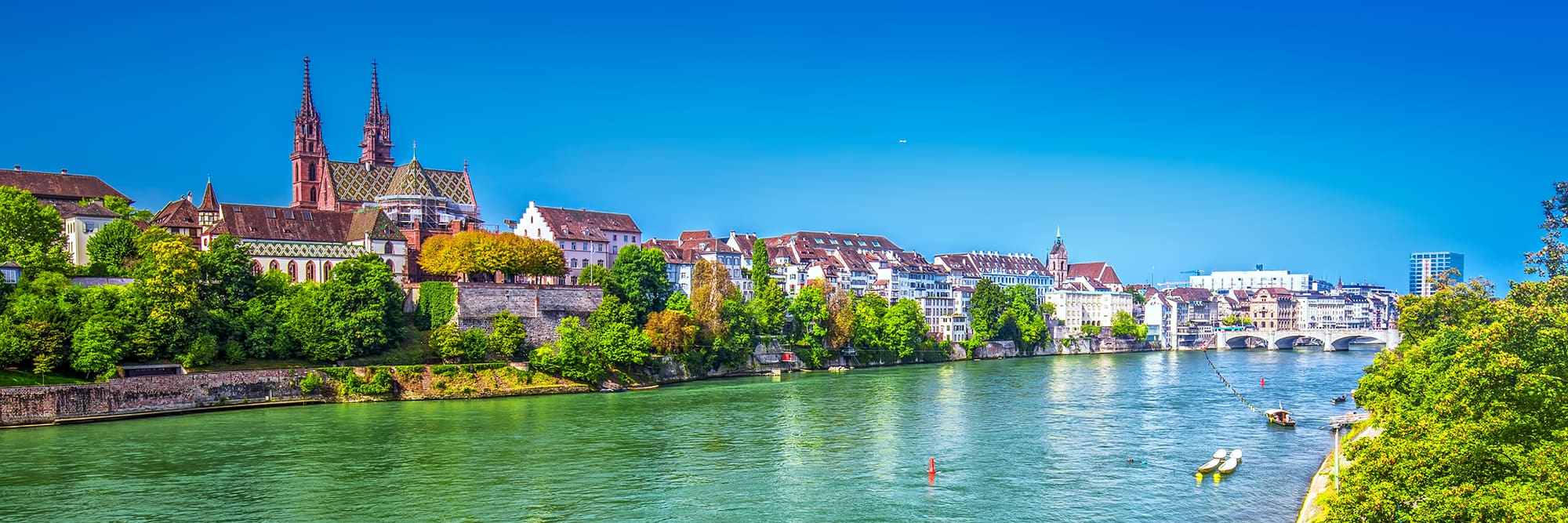 Sail down the Rhine River visiting exciting ports like Basel