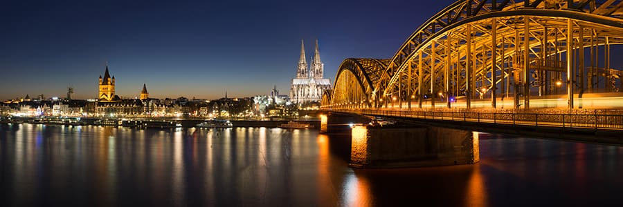 Sail down the Rhine River visiting exciting ports like Cologne