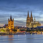 Sail down the Rhine River visiting exciting ports like Cologne