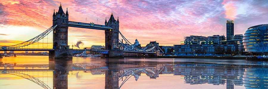 Sail the River Thames through London England on a canal barge cruiser