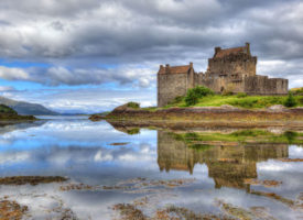 Scotland-waterways-Eilean-Donan-castle-on-a-cloud Sail the waterways of Scotland with River Cruise Your Way
