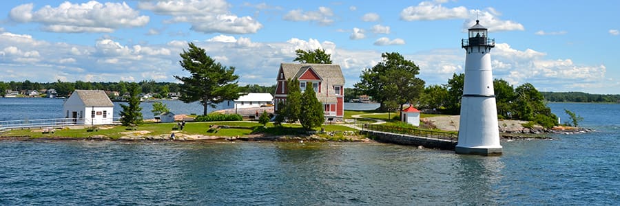 Cruise along the St Lawrence River between Canada and the USA for great port visits